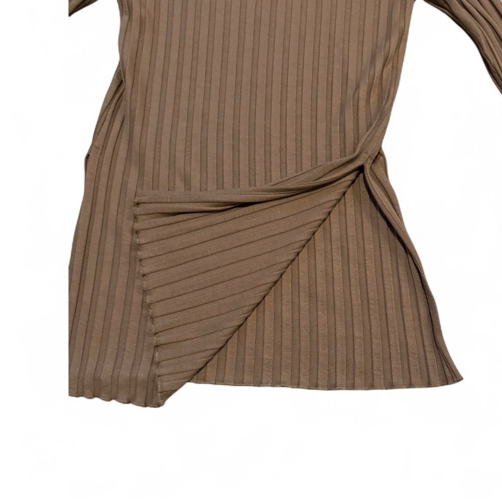 Nation LTD Revolve Akiko High Split Slit Tunic Brown Rib Fall 90s Retro XS - Picture 6 of 6